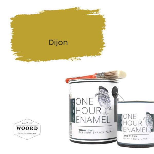 Ακρυλικό σμάλτο νερού ταχείας στέγνωσης με ενσωματωμένο βερνίκι – Mustard Yellow | Dijon – Wise Owl Paint