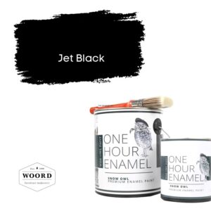 Ακρυλικό σμάλτο νερού ταχείας στέγνωσης με ενσωματωμένο βερνίκι – Black | Jet Black – Wise Owl Paint