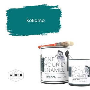 Ακρυλικό σμάλτο νερού ταχείας στέγνωσης με ενσωματωμένο βερνίκι – Petroleum | Kokomo – Wise Owl Paint