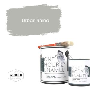 Ακρυλικό σμάλτο νερού ταχείας στέγνωσης με ενσωματωμένο βερνίκι – Pale Gray | Urban Rhino – Wise Owl Paint