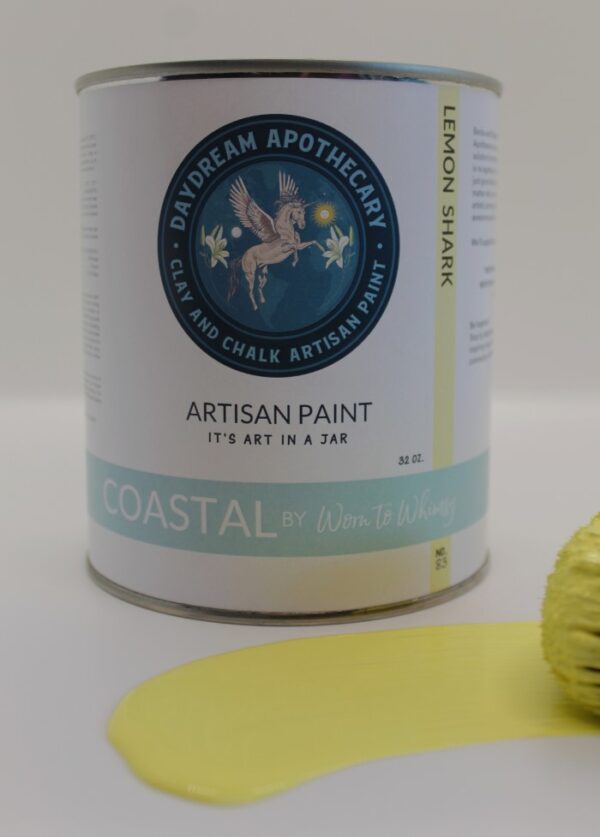 Οικολογικό χρώμα με άργιλο και κιμωλία - Lemon Shark | COASTAL by Worn to Whimsy – Daydream Apothecary Paint